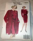 VOGUE PATTERN 7916 ~ DRESS & COAT ~ MISSES SIZES 14 - 16 - 18 *UNCUT