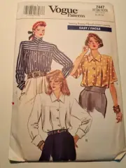 Easy Vogue Classification Couture Blouse Pattern 7447 Sizes 8-12 Uncut