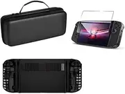 for Lenovo Legion GO Console Case,Hard Carrying Case with Silicone Protective Cover Tempered Film for Lenovo Legion GO Game Console Case (Black)