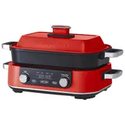 Morphy Richards 3L Non-Stick Multifunction Electric Cooker Pan in Red