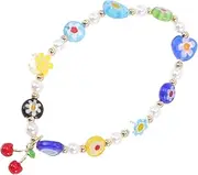 [BESTYASH] Strawberry Bracelet Kid Charm Bracelet for Women Fruits Bracelet Cherry Bracelet Charm Bracelets for Teen Girl The Bracelet for Little