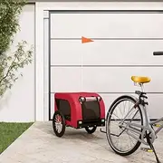 Dog Bike Trailer, Bike Pet Carrier, Bike Bicycle Dog Trailer, Bicycle Dog Carrier Black Oxford Fabric and Iron
