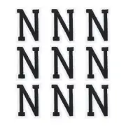 Letters N Patches Black Iron-On Letters Patch for Clothing Repair 9 Pcs