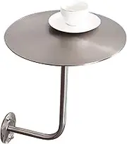 Outdoor Accent Coffee Table, Wall Mounted Bar Table Side End Table, Dining Round Table Backrest Modern Kitchen Furniture, Nightstand Sofa Table(40x40x45cm(15.7x15.7x17.7inch))