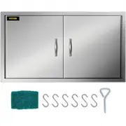 VEVOR 53.7x106.5cm Outdoor BBQ Island Kitchen Stainless Steel Double Access Door