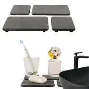 4Pcs Water Absorbent Diatomite Trays Non-slip Fast-drying Sink Diatomite Coasters