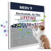 16x16x1 Reusable Electrostatic Air Filter Washable 5 Layers MERV 9 Permanent