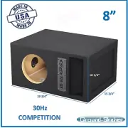 8" Sub Box Ported / Vented Single Subwoofer Enclosure Car Audio Enclosure