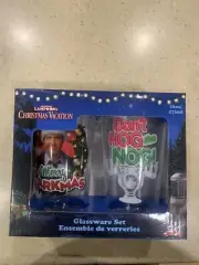 National Lampoons CHRISTMAS VACATION Collectors GLASSWARE SET Griswald Xmas NEW