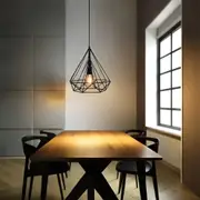 Modern Geometric Pendant Light in Black