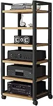 6 Layer AV Media Stand,Removable Media Storage Cabinet,Adjustable Shelves,for Living Room Gaming Recording Studio,Load 200kg(Color1)