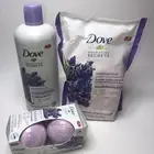 DOVE BATH COLLECTION LAVENDER & CHAMOMILE FOAMING BUBBLE BATH SALTS BOMBS CREAM