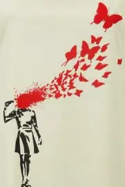 Banksy Butterfly Apocalypse Graffiti Street Art - 8x10 PREMIUM PRINT