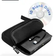 Slim Laptop External CD DVD RW Drive USB 3.0 Writer CD DVD Burner + 10 Discs