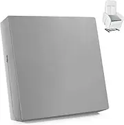 Menkxi 20 x 20 x 5 Inch Recliner Cushions for Elderly, Thicken Memory Foam Seat Cushion, Square Chair Cushions Non Slip Pads for Recliners, Armchairs, Relief and Comfort (Gray)