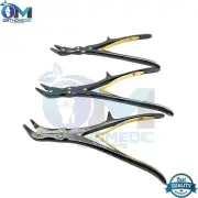 Orthopedic Double Action Bone Rongeurs 3 Pcs Black Double Joint Bone Forceps