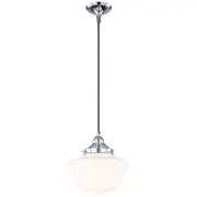 Carlton Schoolhouse Pendants Lighting Chrome Chain Gloss Victorian Lights Period Traditional