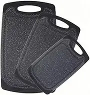 Cutting Board Set of 3,Small to Extra Large Chopping Board Set for Kitchen, Meat, Vegetables, Dishwasher Safe, Non-Slip,Carrying Handle & No BPA Rubber Chopping Board Set