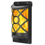 Flame Solar Wall Light 96 LEDs - Black - 1Pc