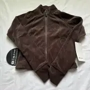 Lululemon Scuba Track Jacket *Velvet Cord ESPR Espresso Brown Women’s 2
