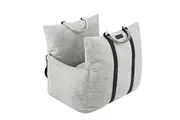 Dog Car Seat & Carrier Bag, Light Grey