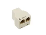 RJ12 6P6C 1 Female to 2 Female Telephone 3 Way Coupler