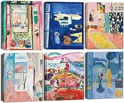 BINCUE Pack of 6 Henri Matisse Wall Art Prints, Aesthetic Posters, Framed Canvas Wall Art for Bedroom, Colourful Vintage Abstract Wall Pictures for Living Room, Matisse Wall Poster, 20 x 25 cm