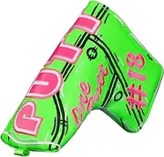 [CRAFTSMAN GOLF] Blade Putter Cover for Golf Club Blade Putter Headcover with Magnetic Closure Neon Green Pink Design Fit for Taylormade Odyssey Scotty Cameron Ping