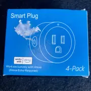 Smart Plug WiFi Smart Socket 4-Pack New Alexa Echo Required