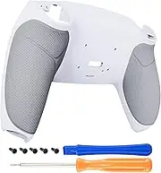 White Performance Rubberized Grip Redesigned Back Shell for PS5 Controller eXtremerate Rise Remap Kit - Controller & Rise Remap Board NOT Included