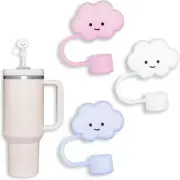 3 Pack Compatible with Stanley 30&40 Oz Tumbler, 10mm Cloud Shape Straw
