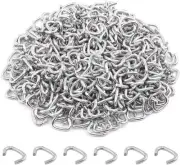 1000 Pcs 3/8" Galvanized Hog Rings, Professional Upholstery Hog Rings Set