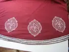 Round Hand Block Printed and Hand Embroidered Table Cloth Retail $167