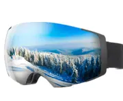 01 Outdoor Magnetic Ski Goggles for Adults with Anti Fog and Large Field of View Spherical Goggles