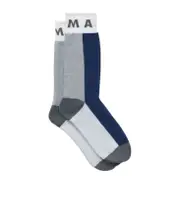 Blue colour block socks M Blue color matching