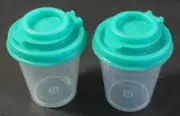 Tupperware Mini Midgets Salt Pepper Spice Container Lot of 2 NEW 101 629 2oz