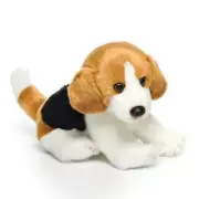 Plush Beige Black White Todd the Beagle Dog Small New P00015