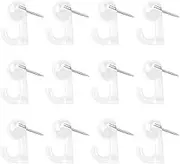 eMagTech 100PCS Push Pin Hooks Bulletin Board Hooks Clear Hanging Nails Wall Board Plastic Heads Pin Tacks Home School Office Supplies for Photo Map Ornament