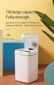 KAMILLEE 4.7 Gallon Sensor Trash Can Garbage Metal Touchless Automatic Induction Waste Bin Perfect