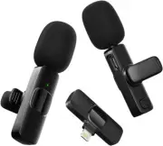 Dual Professional Wireless Lavalier Lapel Microphone Compatible With iPhone,iPad