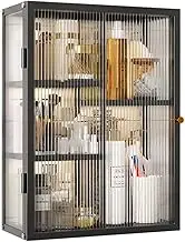 WuDLi No punching storage rack,bathroom floating shelf, Wall Mounted Toilet Cabinet, Ladies Cosmetics Rack, Can bear 20kg, gifts for friends (Color : Black, Size : 40 * 15 * 56cm)