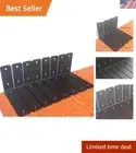 Maximize Space with 8 Pack Adjustable Wall Shelf Supports - Matte Black Finish