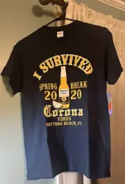 "I Survived SPRING BREAK 2020 CORONA Virus DAYTONA BEACH (SMALL) T-Shirt - CLEAN