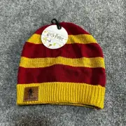 NEW Harry Potter Beanie Hat Cap Adult One Size Red Yellow Acrylic Stretch