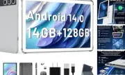 2025 Latest Android 14 Tablet, 10 inch Tablet with 128GB Storage 1TB