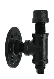 Industrial coat/towel/robe hook made from black iron pipe fittings