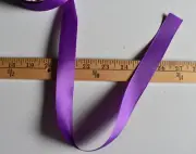PURPLE SATIN OFFRAY RIBBON SINGLE SIDED 5 YARDS X 7/8 INCHES WIDE