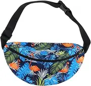 UPKOCH 1pc Running Pocket Digital Printing Waist Bag Chest Bag Waist Phone Pouch Outdoor Travel Pocket Blue
