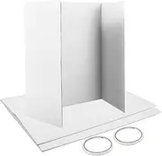 HOMOCONO 1 Set Trifold Presentation Board Folding Display Boards with Double Sided Tape for Bright Showcase Exhibitions Malls and Presentations Portable Versatile Easy Storage