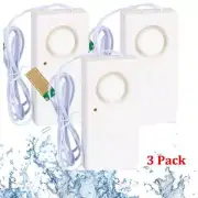 3 Pack Water Leak Alarm Flood Level Overflow Detector Sensor Home Security Alert